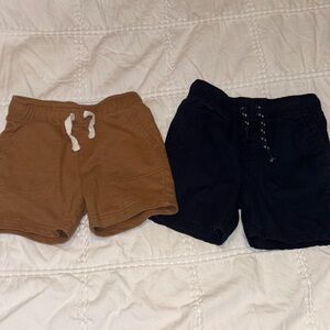 Cat & Jack 2T Kids Tan and Navy Blue Shorts Set